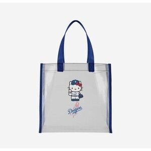 🔥NWT SHIPS SAME DAY🔥Brand New Hello Kitty By Sanrio LA Dodgers Clear Tote Bag